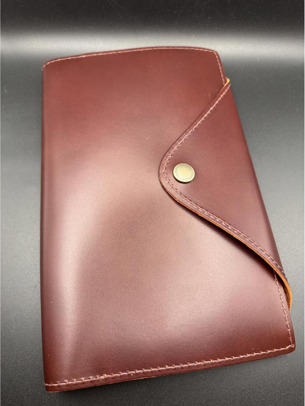 Portland Leather Goods Large Snap Journal - Brown Leather